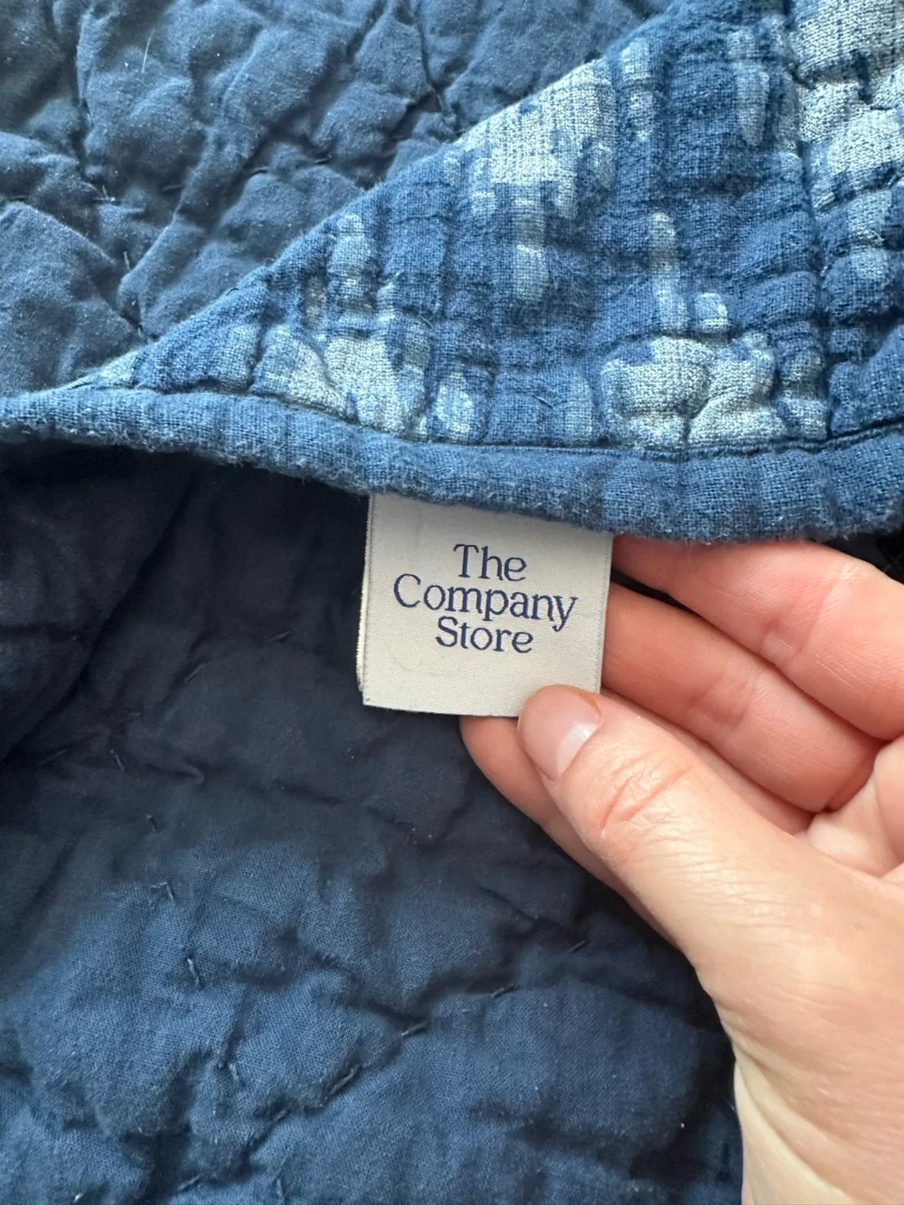 Reversible Patchwork Navy Quilt from Company Store